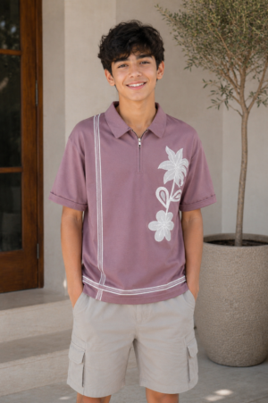 Boys' Premium Cotton Polo T-Shirt with Cargo Shorts Co-Ord Set | Stylish Casual Summer Outfit for Kids 6521-268-DON-PR