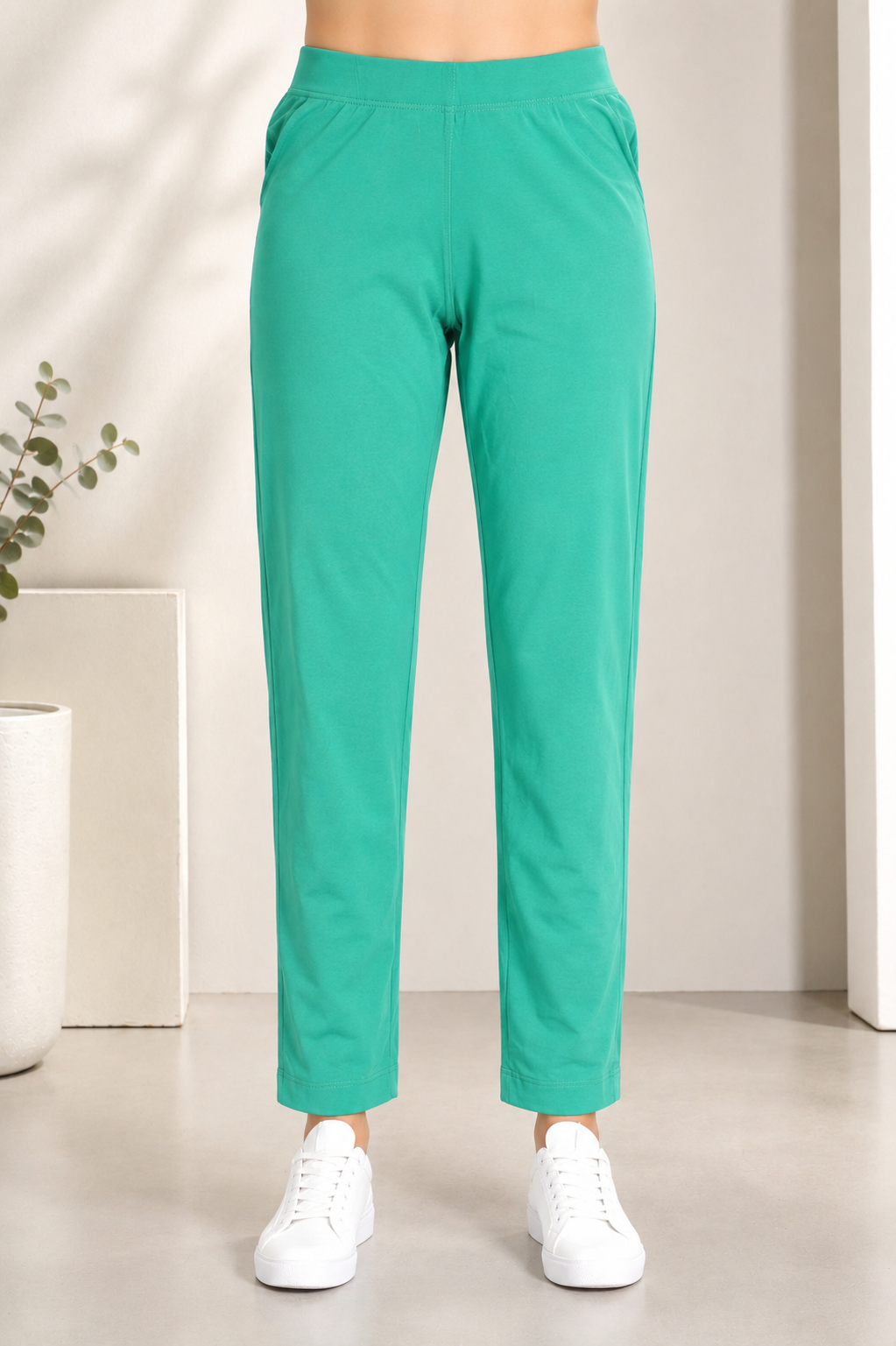 Women's Premium Hosiery Ankle-Length Pant – Green RUPANT-268-112
