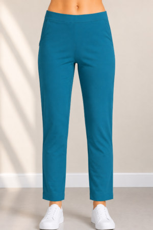 Women's Premium Hosiery Ankle-Length Pant – Teal Blue RUPANT-268-131