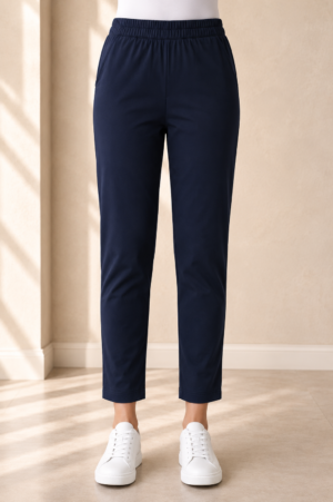 Women's Navy Blue Hosiery Straight Fit Pants RUPANT-268-16