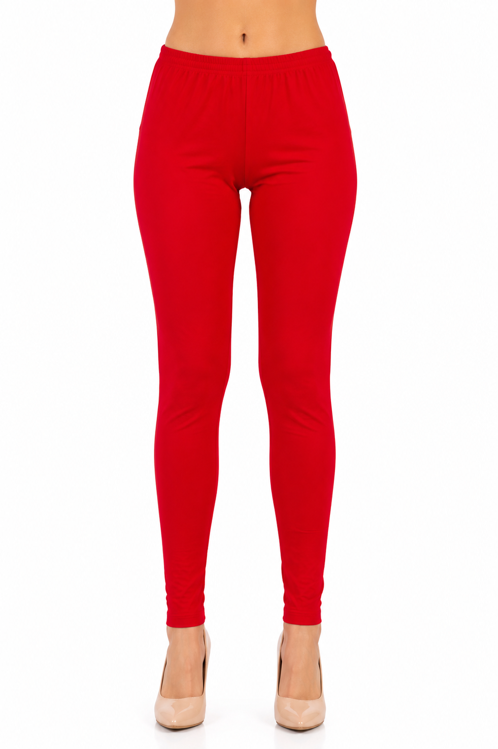 Women’s Bright Red Hosiery Full Length Legging RUGOLD-268-25