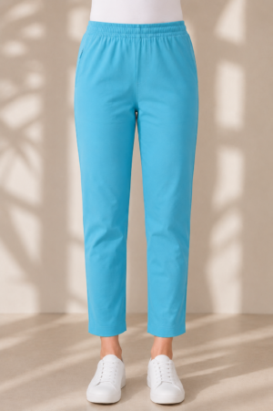 Women's Sky Blue Hosiery Straight Fit Pants RUPANT-268-28