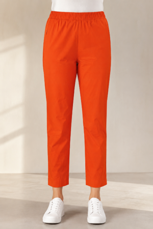 Women's Orange Hosiery Straight Fit Pants RUPANT-268-35