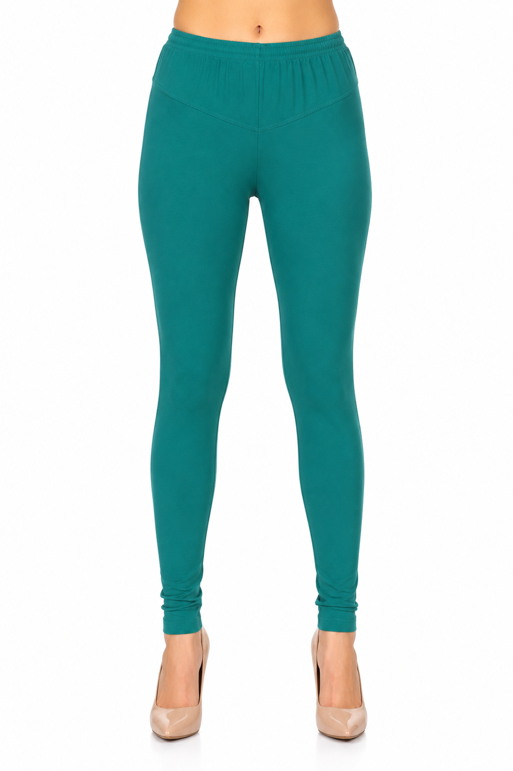Premium Hosiery Full Length Leggings – Teal Blue RUGOLD-268-40