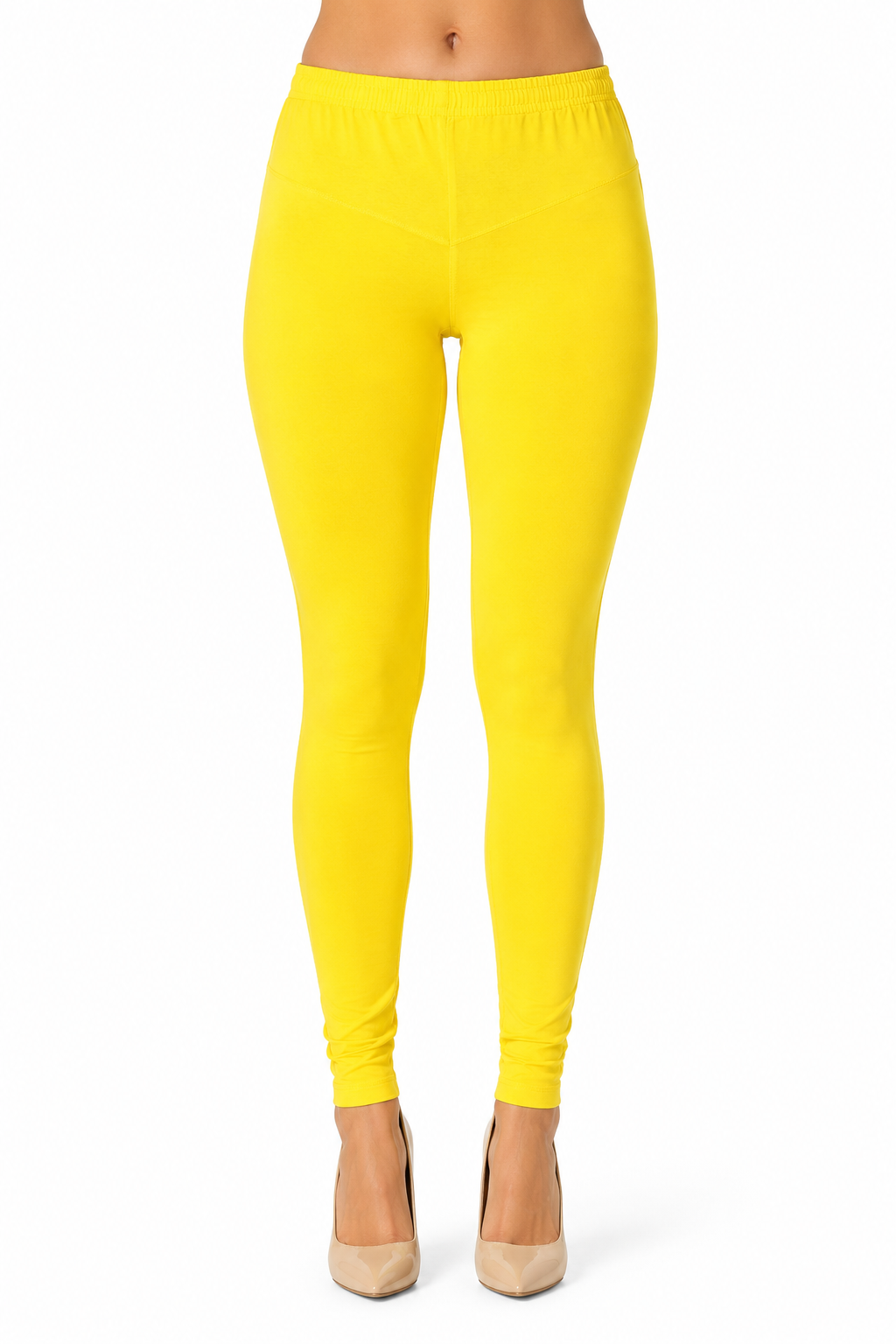 Premium Hosiery Full Length Leggings – Lemon Yellow RUGOLD-268-46