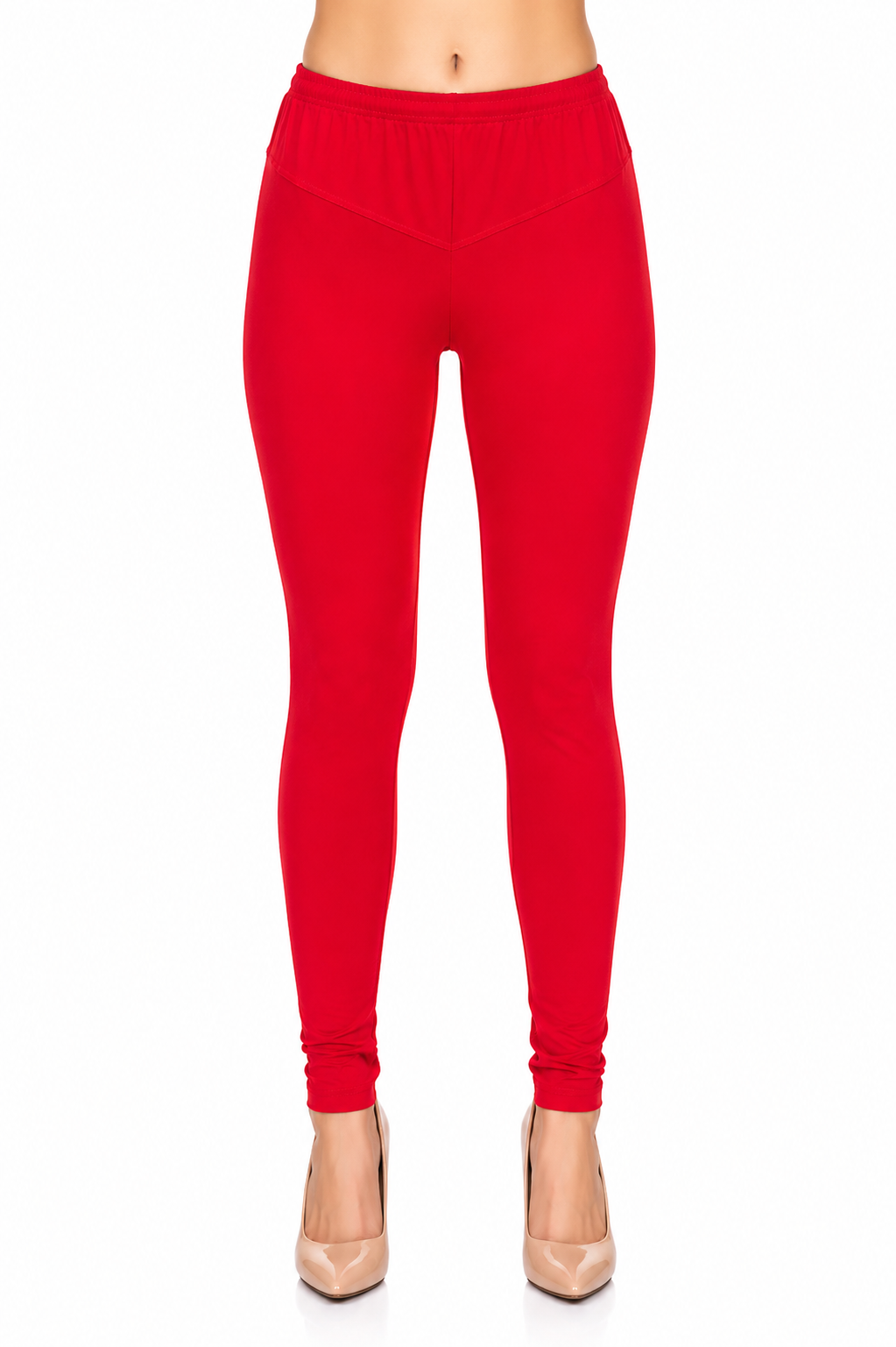 Premium Hosiery Full Length Leggings – Scarlet Red RUGOLD-268-53