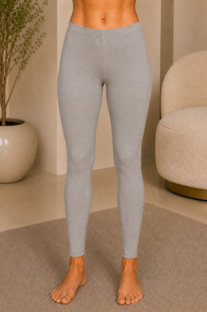 Women's Hosiery Cotton Ankle-Length Leggings – Dark Dirty Grey ANKRU-268-59