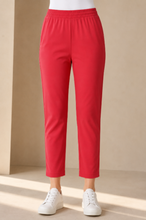 Women's Raspberry Pink Hosiery Straight Fit Pant RUPANT-268-74