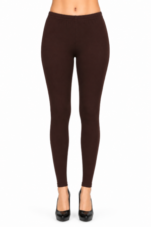 Women’s Brown Full-Length Hosiery Leggings RUGOLD-268-8