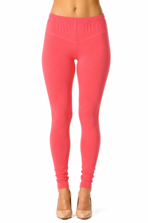 Premium Hosiery Full Length Leggings – Coral Pink RUGOLD-268-86