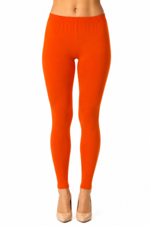 Women’s Bright Orange Hosiery Full Length Legging RUGOLD-268-97