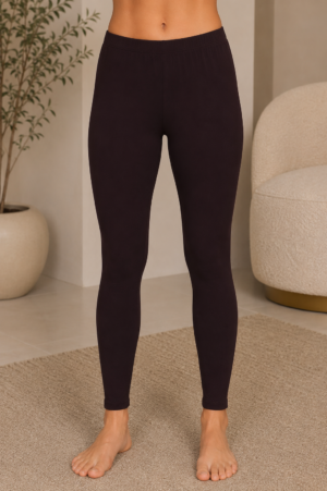 Women's Hosiery Cotton Ankle-Length Leggings – Dark Brown ANKRU-268-8
