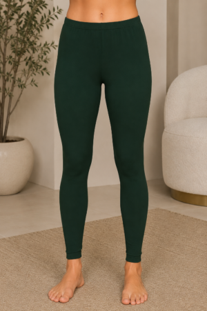 Women's Hosiery Cotton Ankle-Length Leggings – Bottle Green ANKRU-268-13