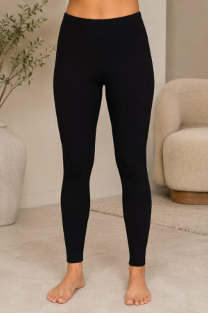 Women's Hosiery Cotton Ankle-Length Leggings – Black ANKRU-268-2