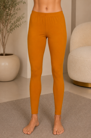 Women's Hosiery Cotton Ankle-Length Leggings – Mustard ANKRU-268-27