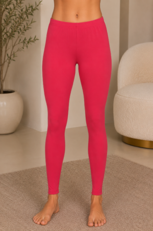 Women's Hosiery Cotton Ankle-Length Leggings – Rani Pink ANKRU-268-45
