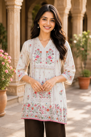 Women’s Floral Printed Kurta 725FL-427-PNK