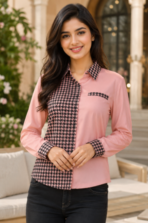 Elegant Blush Pink Mall Cotton Designer Shirt SH3243-023-PNK