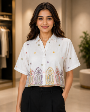 R6 Women's Imported Printed Shirt – Classic White R6-76-WHT