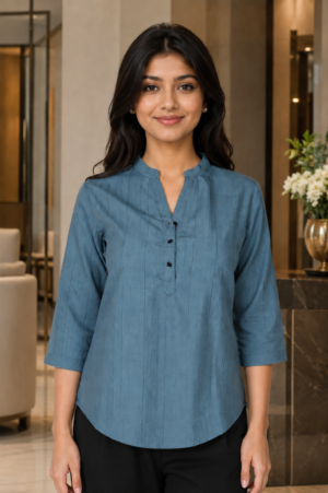 26447 Elegant Slate Blue Imported Fabric Top 26447-268-SGRY