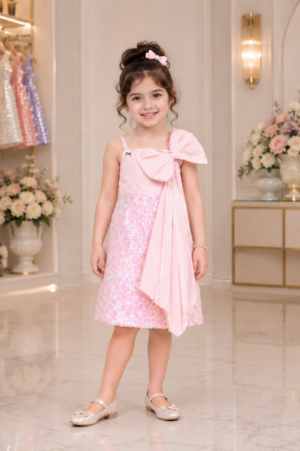 26083EM Princess Pink Imported Middy Dress for Girls 26083EM-450-PNK