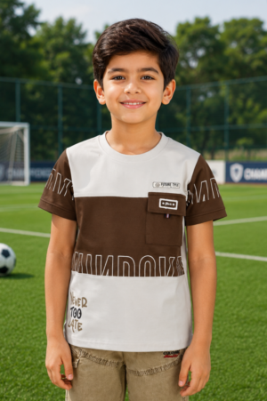 52373LT  Boys Premium Hosiery Cotton T-Shirt | Soft, Stylish & Comfortable Casual Wear 52373LT-268-FWN