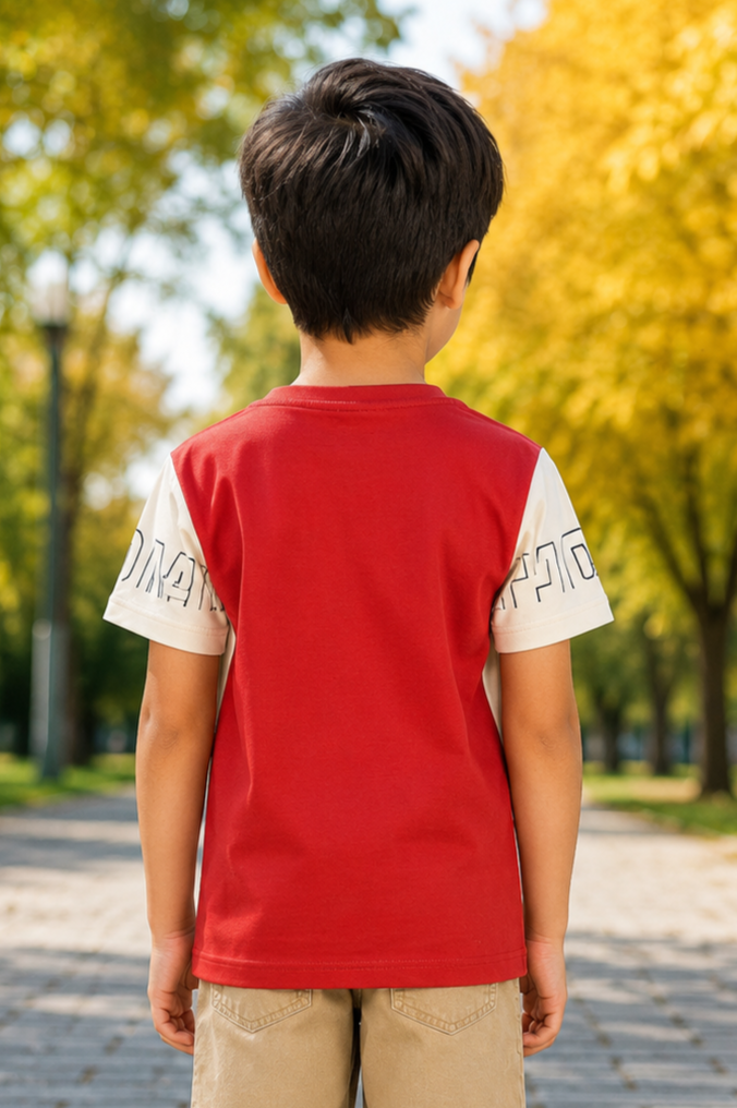 52373LT Boys Premium Hosiery Cotton Casual T-Shirt | Trendy, Soft & Comfortable Kids Wear 52373LT-268-RST - Image 4