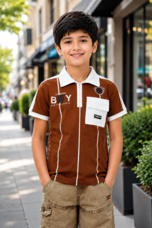 52599LN Boys Premium Hosiery Cotton Half Sleeve Polo T-Shirt 52599LN-268-RST