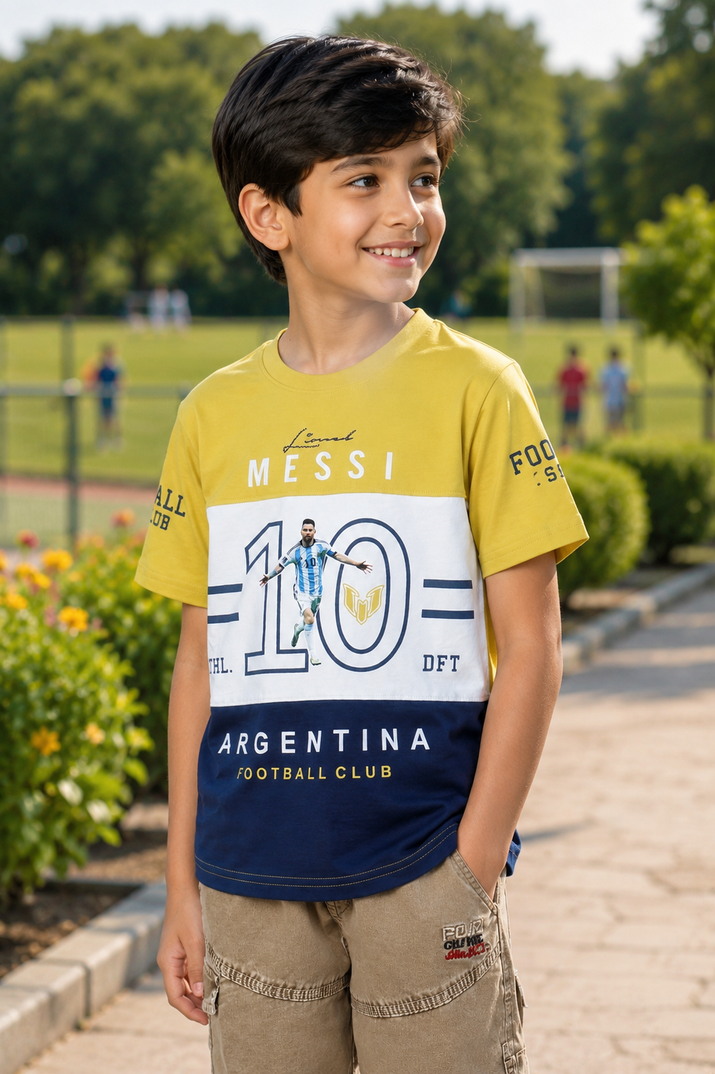 52357LT Boys Premium Hosiery Cotton Graphic T-Shirt | Soft & Stylish Casual Wear 52357LT-268-YLW