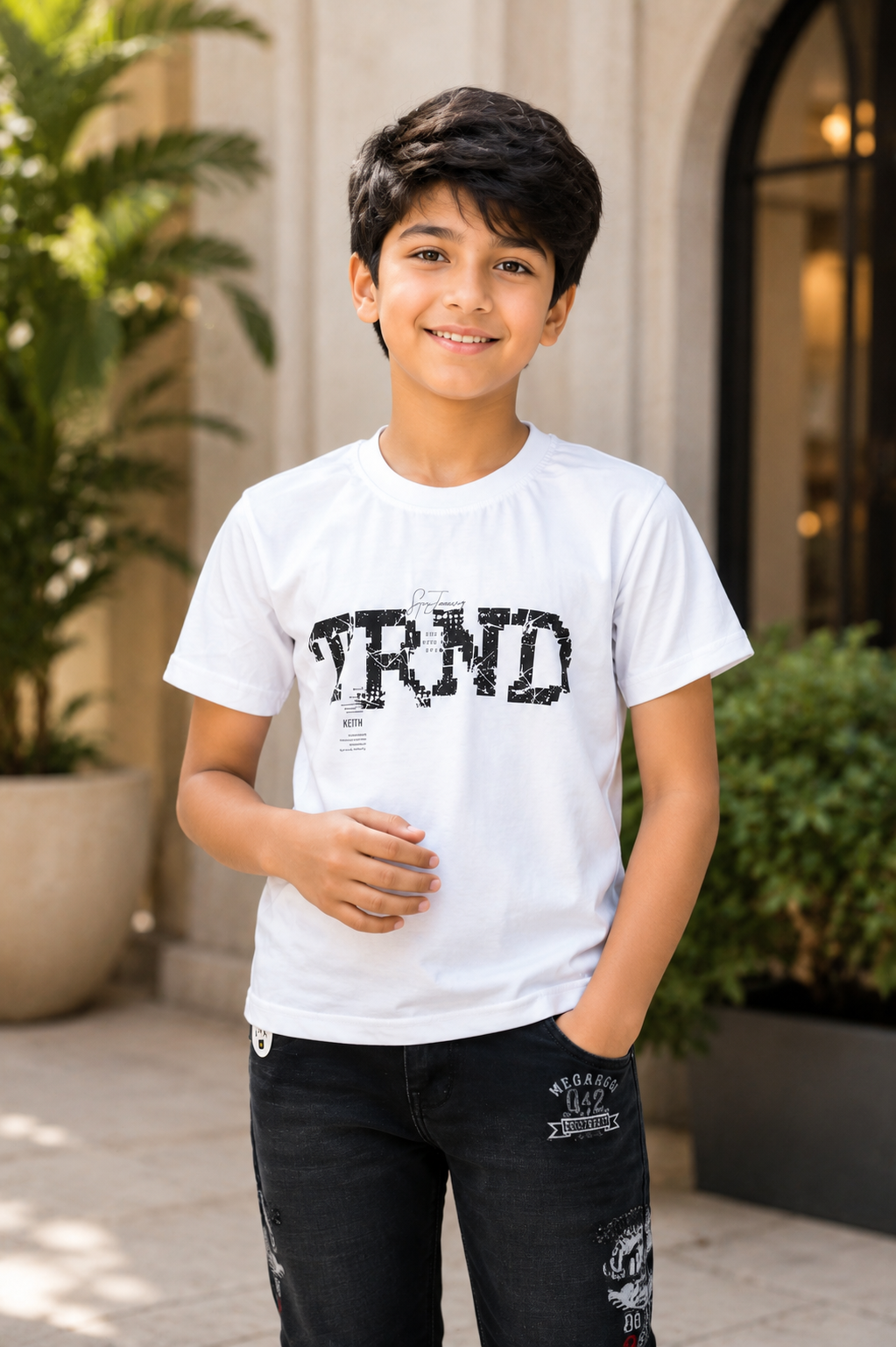 4271LN Boys Premium Cotton Printed Casual Shirt | Full Sleeves | Stylish & Comfortable 4271LN-109-BLU - Image 2