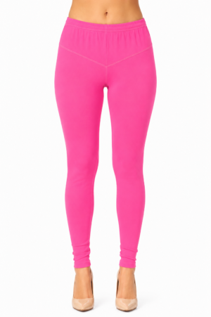 Premium Hosiery Full Length Leggings – Hot Pink RUGOLD-268-34