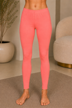 Ultra-Soft Premium Hosiery Leggings – Coral Pink ANKRU-268-54