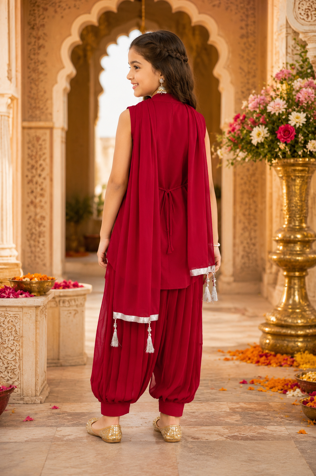 Royal Rani Embroidered Girls Ethnic Suit Set 11910-268-RNI - Image 3