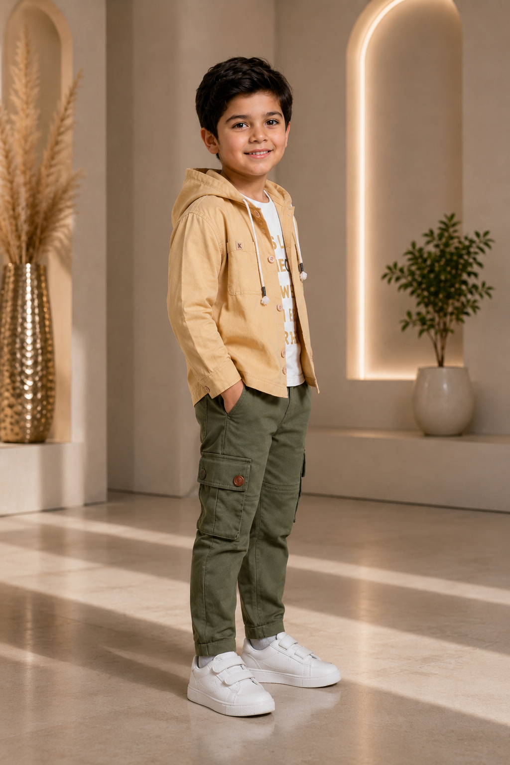 1782PL Premium Cotton Shirt Set Fabric – Smart, Comfortable & Trendy Kidswear Material 1782PL-268-MST - Image 2