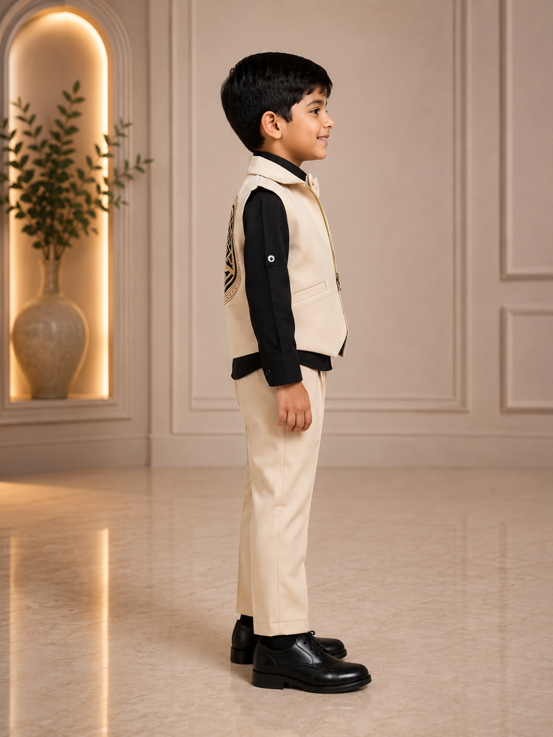 4001EM Premium Cotton Pant Suit Fabric – Smart, Structured & Elegant Kidswear Material 4001EM-30-FWN - Image 3