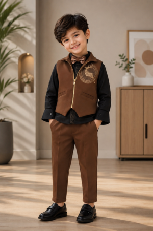 4001EM Premium Cotton Pant Suit Fabric – Smart, Elegant & Structured Kidswear Material 4001EM-30-CFE