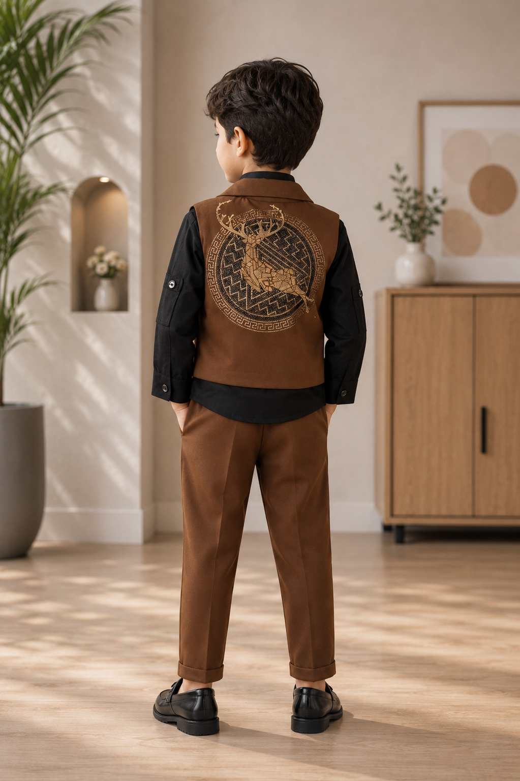 4001EM Premium Cotton Pant Suit Fabric – Smart, Elegant & Structured Kidswear Material 4001EM-30-CFE - Image 3