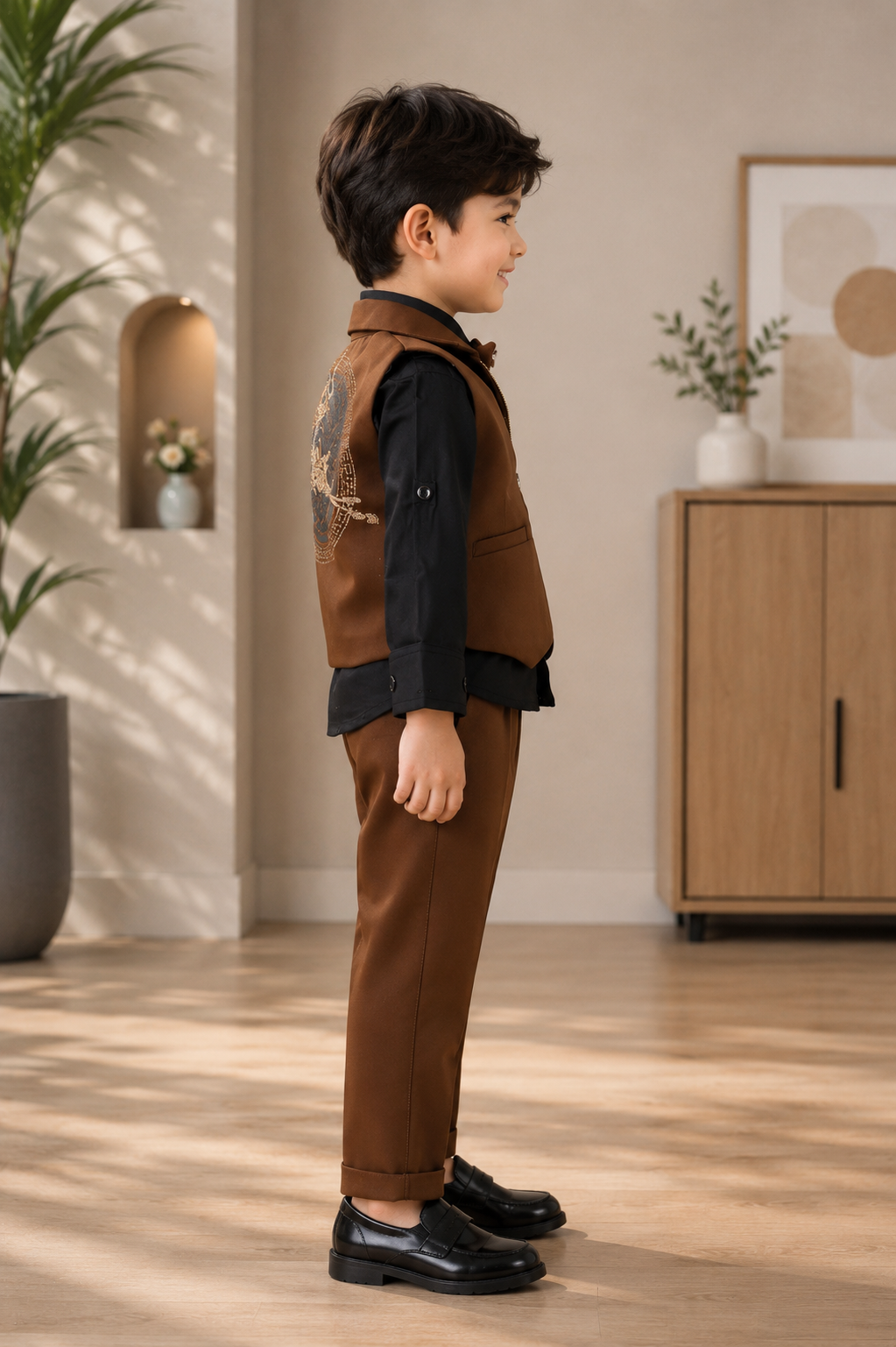 4001EM Premium Cotton Pant Suit Fabric – Smart, Elegant & Structured Kidswear Material 4001EM-30-CFE - Image 2