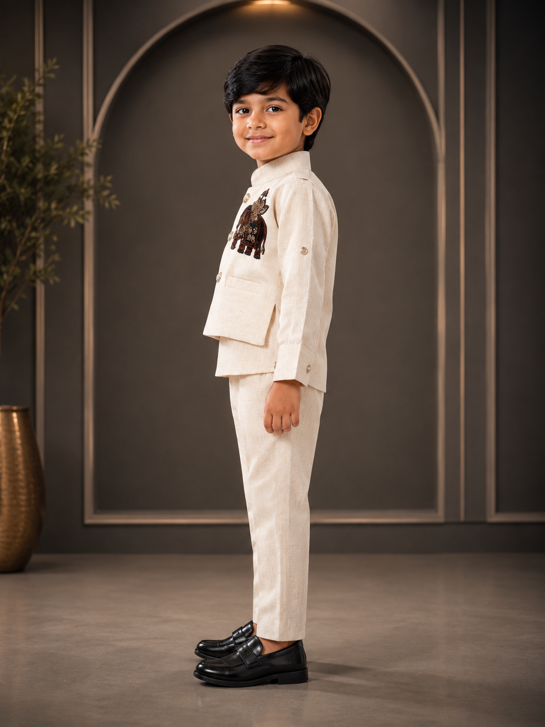 8776EM Premium Cotton Club Suit Fabric – Elegant, Structured & Stylish Kidswear Material 8776EM-30-FWN - Image 4