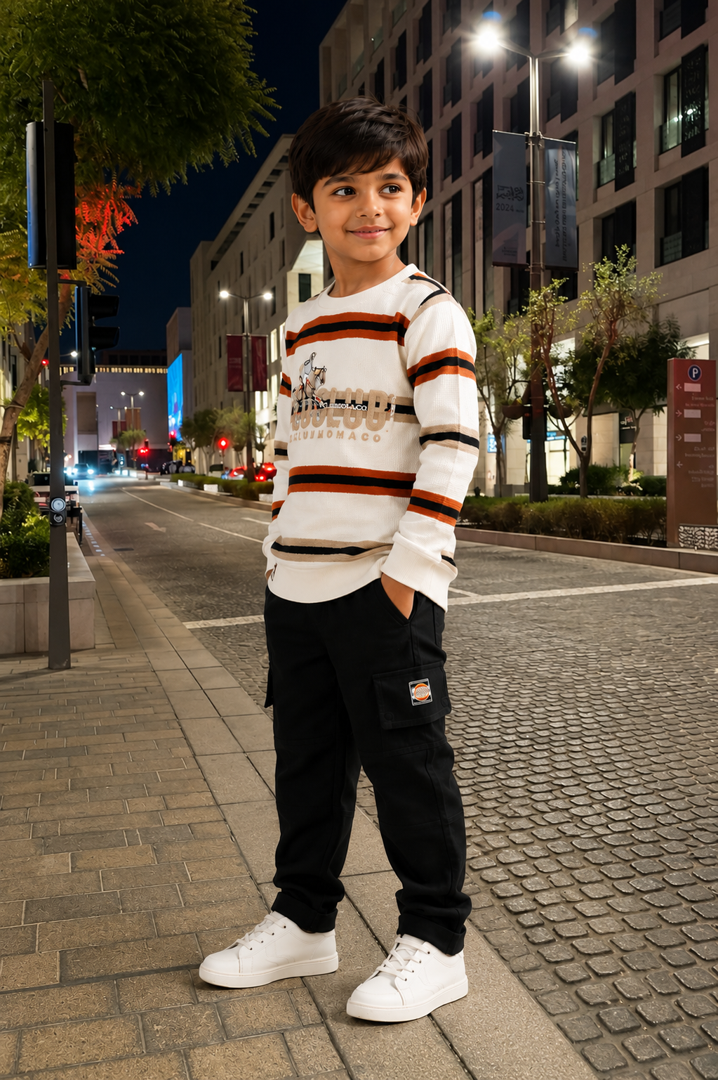 276LN Premium Cotton T-Shirt Set Fabric – Soft, Comfortable & Trendy Kidswear Material 276LN-268-RST - Image 2
