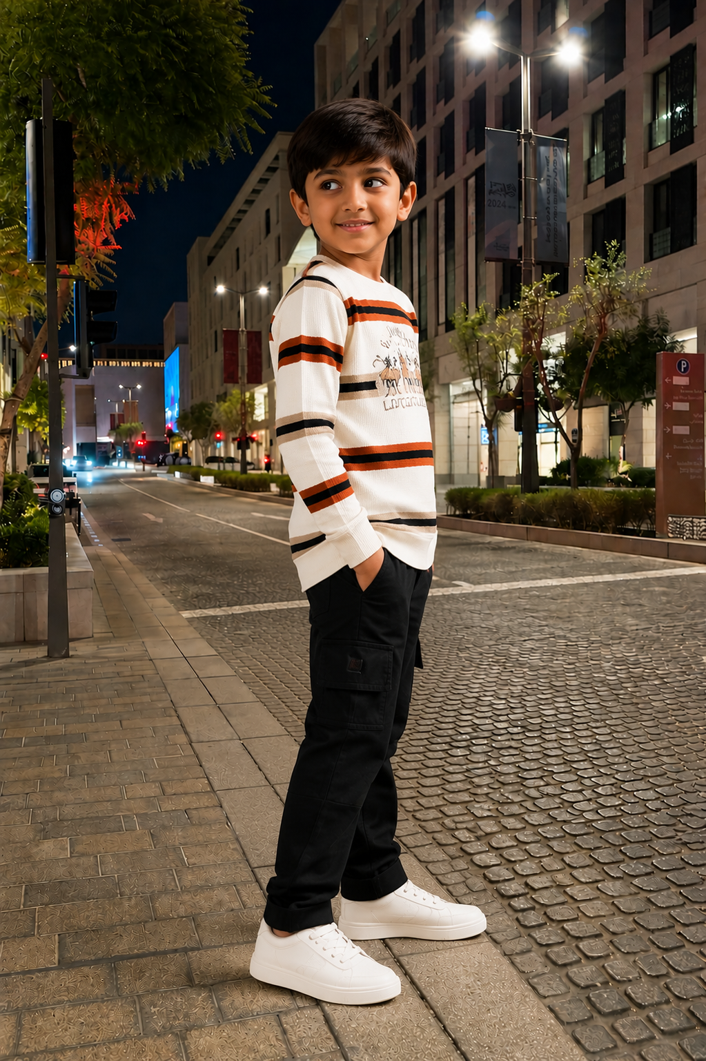 276LN Premium Cotton T-Shirt Set Fabric – Soft, Comfortable & Trendy Kidswear Material 276LN-268-RST - Image 3