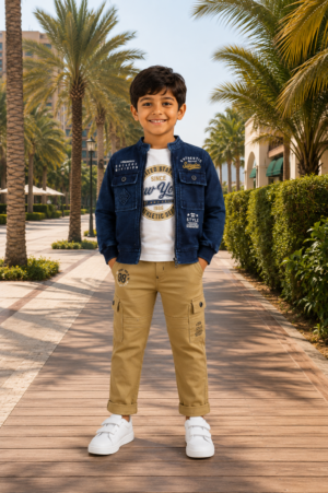 275LN Premium Imported Boys’ Casual Jacket Set – Smart, Trendy & Stylish Kidswear 275LN-268-RST