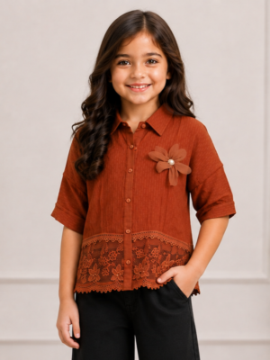 555FL Girls Premium Imported Designer Top | Elegant Casual Wear 555FL-24-RST
