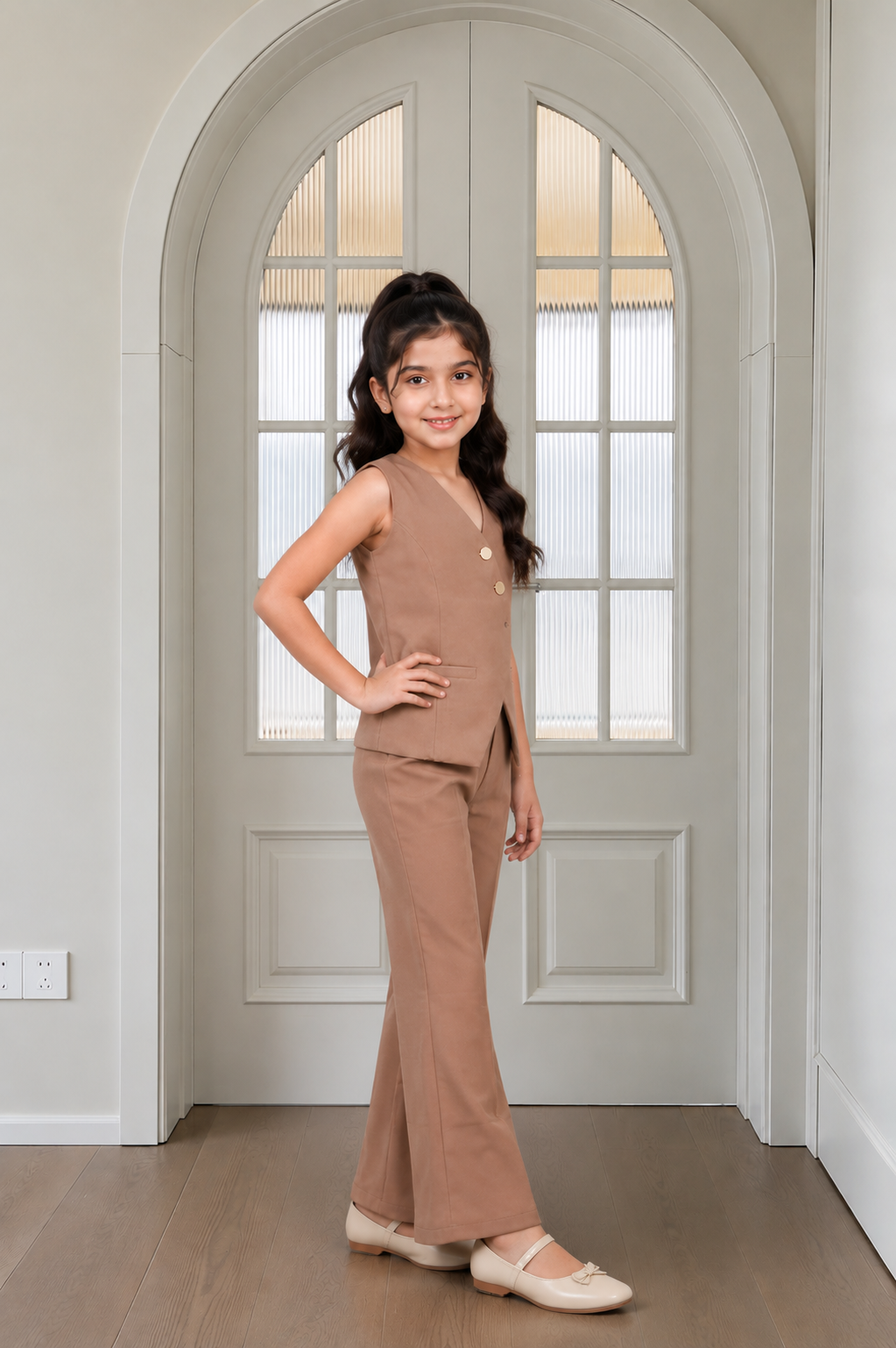 6064PL Premium Japanese Fabric – Smooth, Elegant & Stylish Designer Dress Material 6064PL-450-L BWN - Image 4