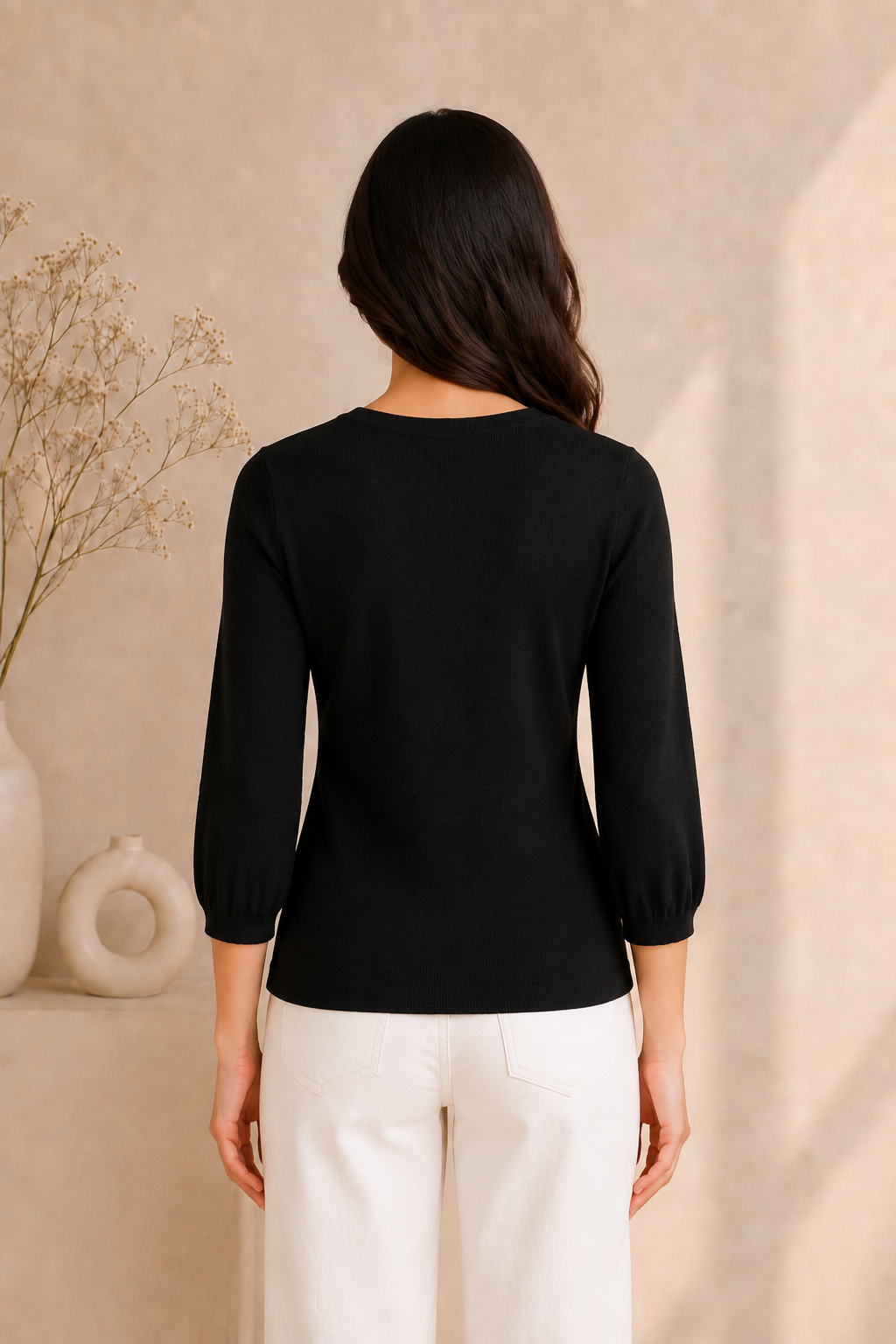 595APT Premium Black Netting Fabric Top – Elegant & Stylish Women’s Wear 595APT-24-BLK - Image 4