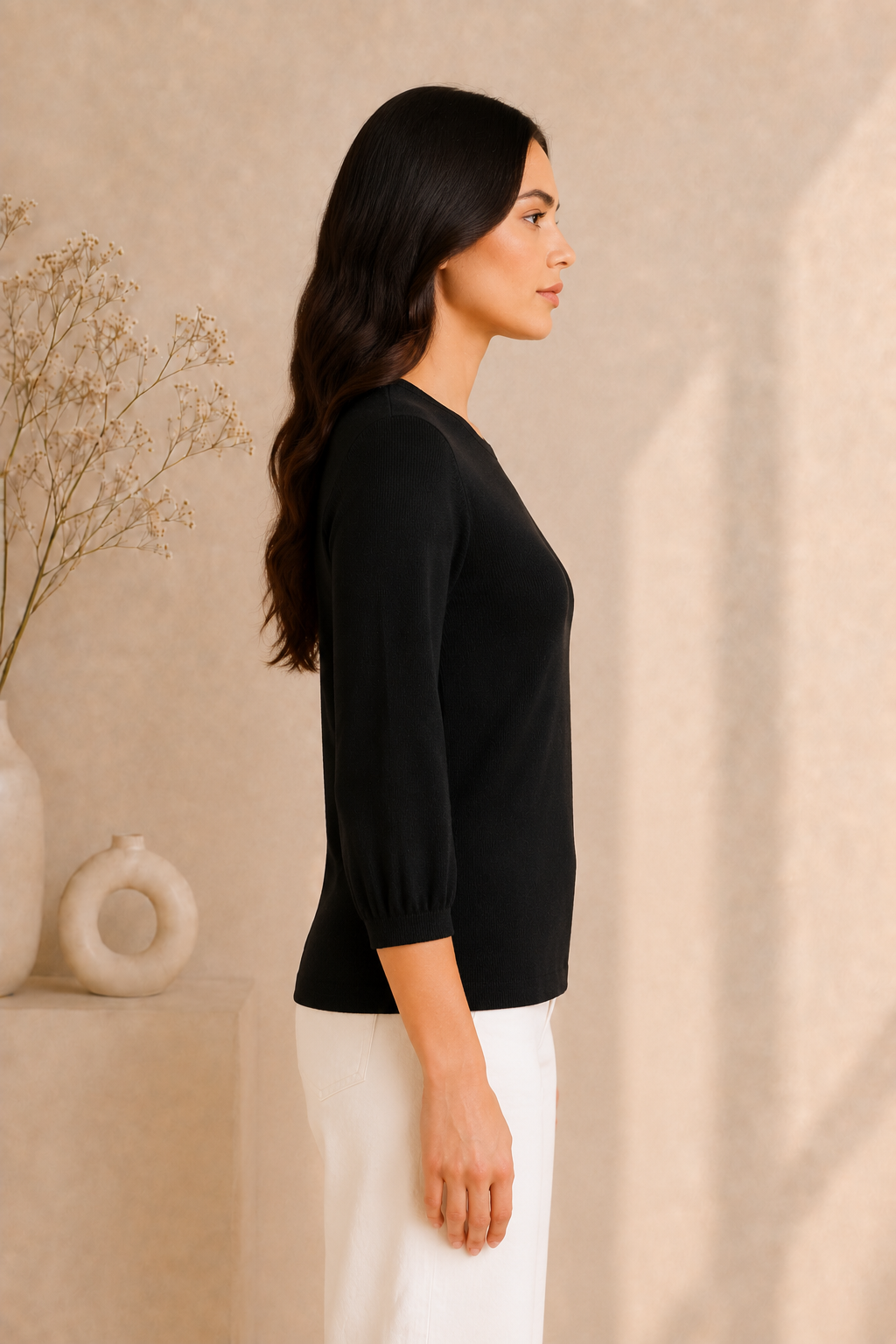 595APT Premium Black Netting Fabric Top – Elegant & Stylish Women’s Wear 595APT-24-BLK - Image 3
