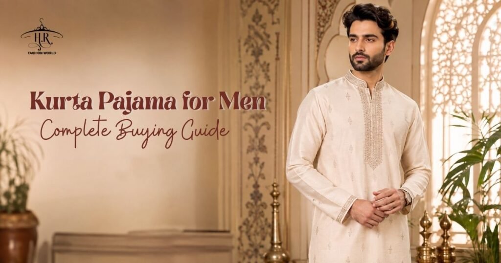 Stylish kurta pajama for men in traditional Indian ethnic fashion