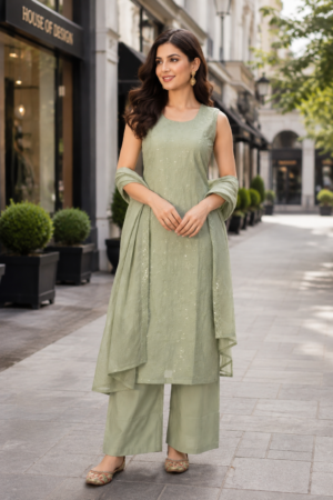 6091EM Premium Embroidered Cotton Fabric – Soft, Breathable & Elegant Ethnic Wear Fabric6091EM-455-PST