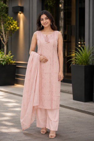 6125EM Premium Cotton Embroidery Fabric – Soft, Breathable & Elegant Designer Dress Material 6125EM-455-PCH
