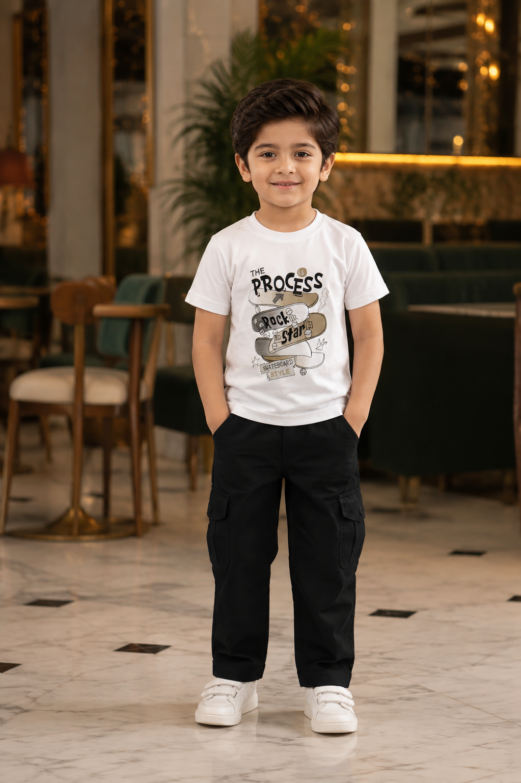 8810PL Premium Boys’ Cotton Shirt Set – Smart Casual Kidswear Outfit 8810PL-268-FWN - Image 4